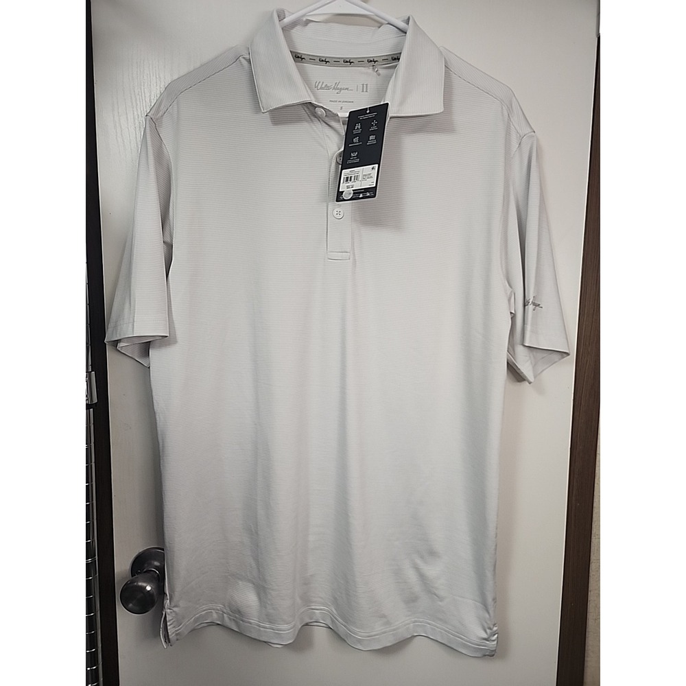 Walter Hagen Perfect 11 Gray Stripe Golf Polo Mens Size Small NEW - Picture 1 of 6